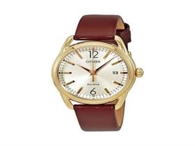 Citizen Eco Drive Analog White Dial Women Leather Watch