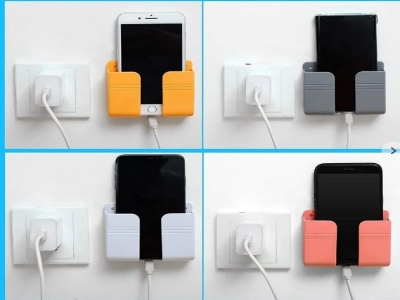 Plastic Multicolor Wall Mount Phone Holder