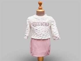 FULL SLEEVES PINK MIDI FOR KID GIRLS