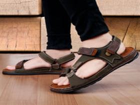 Bacca Bucci BRAVO Three Strap Outdoor Sport Sandal Open Shoes with Hook and Loop Closure