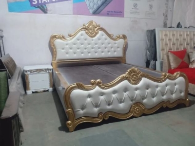 Plywood Designer Bed Wood Style King Size With Storage