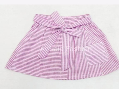 Red Girl Kids Stripe Skirt