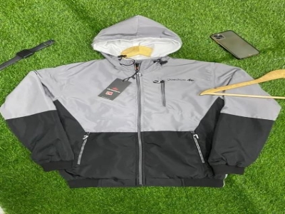 Branded Polyester Mens Hoodie Windcheater Jacket