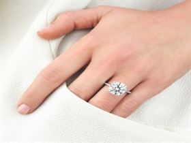 2.50ct Certified Moissanite in 14 k gold Rings RG001