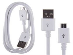 White Black Charging Cable for Samsung Galaxy SIII