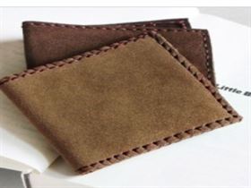 Suede leather mens wallet