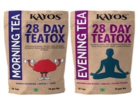 Kayos 28 Day Teatox with Morning Energy Boost and Evening Metabolism Booster Combo for Weight Loss