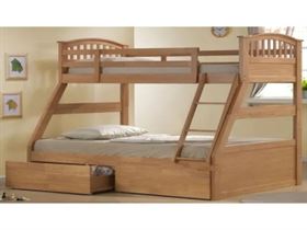 Wood Twin Over Full Kids Bunk Bed