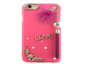 Pink Plastic Fancy Mobile Cover