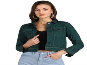 Montrez Women s Solid Denim Jacket