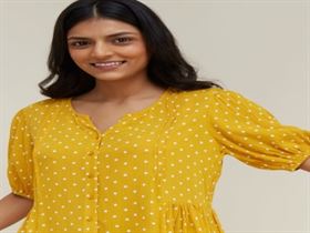 LOV Mustard Polka Dotted Top