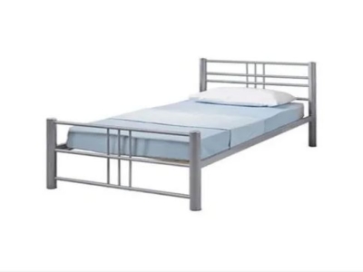 Silver Stainless Steel Single Bed