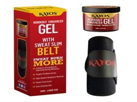 Kayos Sweat Slim Belt with Workout Enhancer Gel Combo 