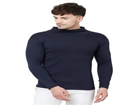 Ben Martin Men s High Neck Regular Fit Full Sleeve Winter Wear Cotton Polyester T Shirt