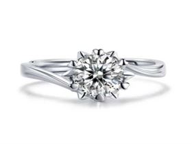 1.20 ct Moissanite in 925 sterling silver Round cut Adjustable #SM004