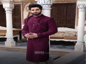 The Berry Concentric Bandh gala and Trousers