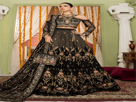 Naqsh Bridal Vol-2 by Maryam’s – D-04 Ignite Black