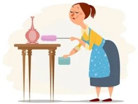 A female house helper vector image