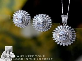 sets of glittering earrings pendants tonite