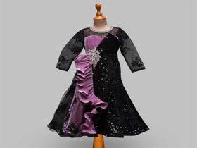 FULL SLEEVES BLACK GOWN FOR KID GIRLS
