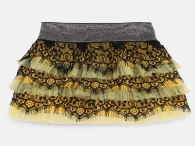 Short Flared Cotton Poly Girls Skirt