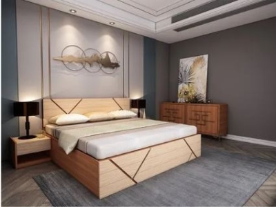 Victus Modern King Size Designer Wooden Bed