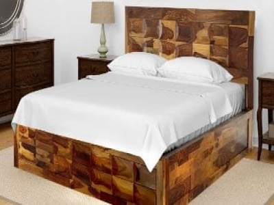 King Size Wooden Double Bed Size dimension