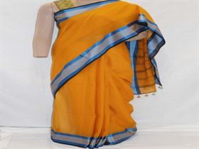Tant - Mustard yellow with blue border