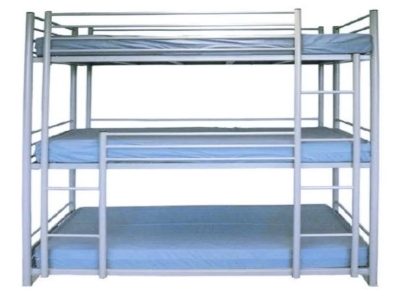 Triple Twin Mild Steel Three Tier Bunk Bed