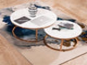  Coffee Table Set of 2 - Rose Gold