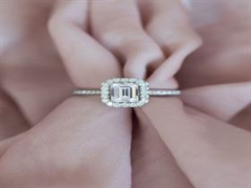 Engagement Ring 2 ct Moissanite 14k Gold Ring 00606