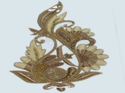 Stylized Leaves And Flowers Modern Cut out Applique Patch