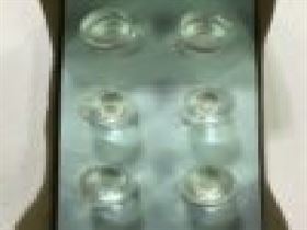 Indus Knobs Set of 6 glass cabinet knobs