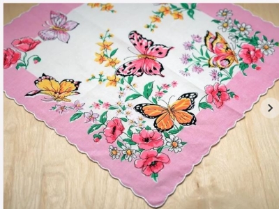Ladies Butterfly Printed Handkerchief