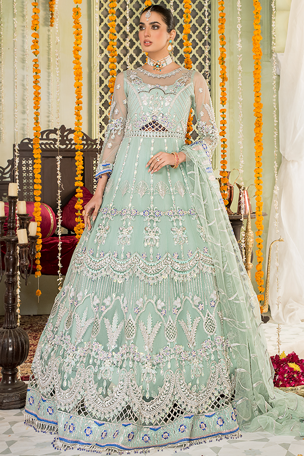 Naqsh Bridal Vol-2 by Maryam’s – D-06 Pastel Blue